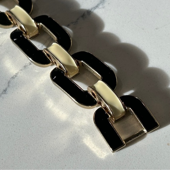 Vintage Enamel & Gold Tone Bracelet - Picture 10 of 14